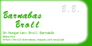 barnabas broll business card
